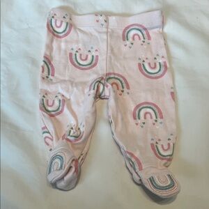 “Bundle 10/$13” Koala baby newborn Pink Footed Pants with Rainbow Design